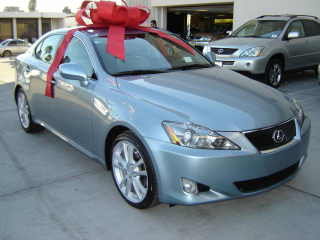 The blue car that left the Newsomes in the red.